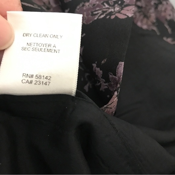 Vintage Talbots black and purple mini floral short sleeve midi dress - Picture 11 of 11